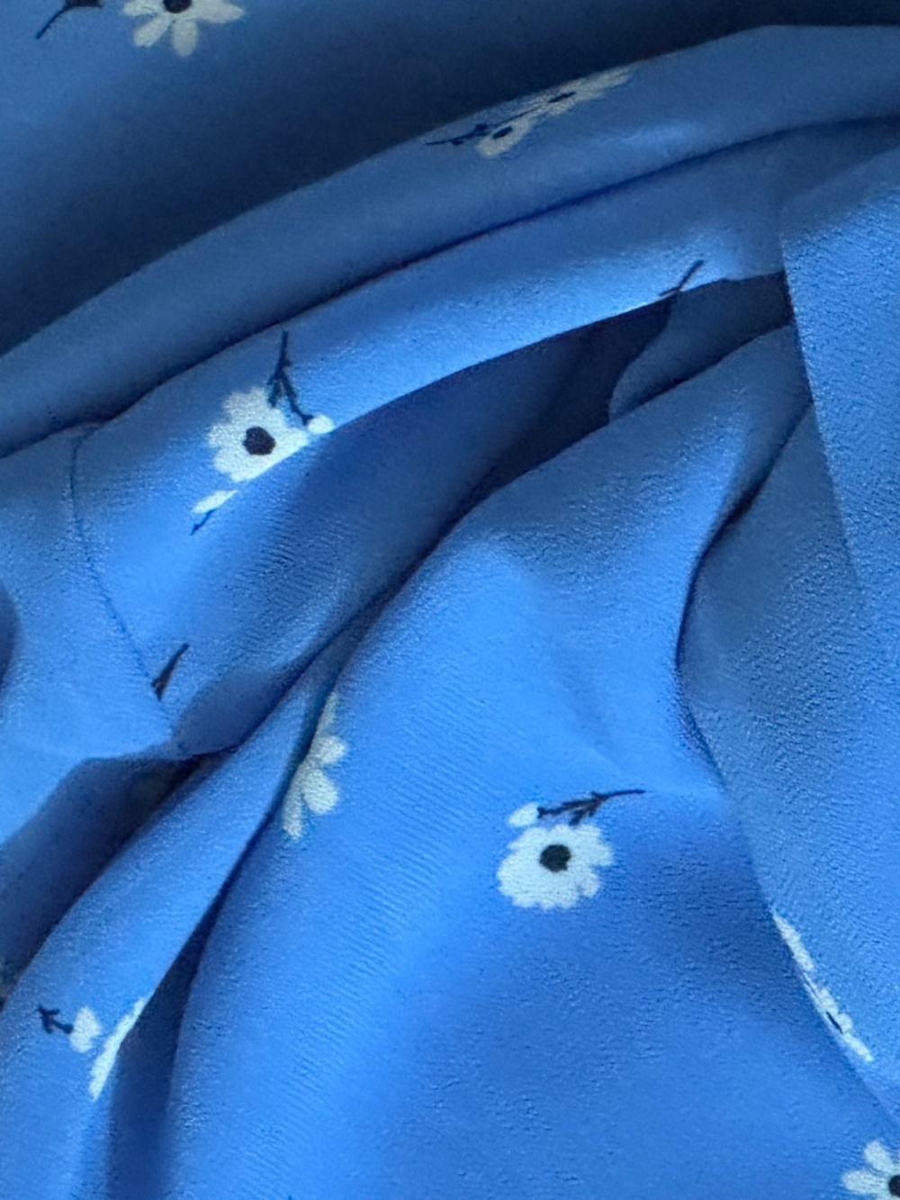 Talbots Midi Dress Scattered Floral Tie Front Belted Flowy Chiffon Short Sleeve - Picture 14 of 16